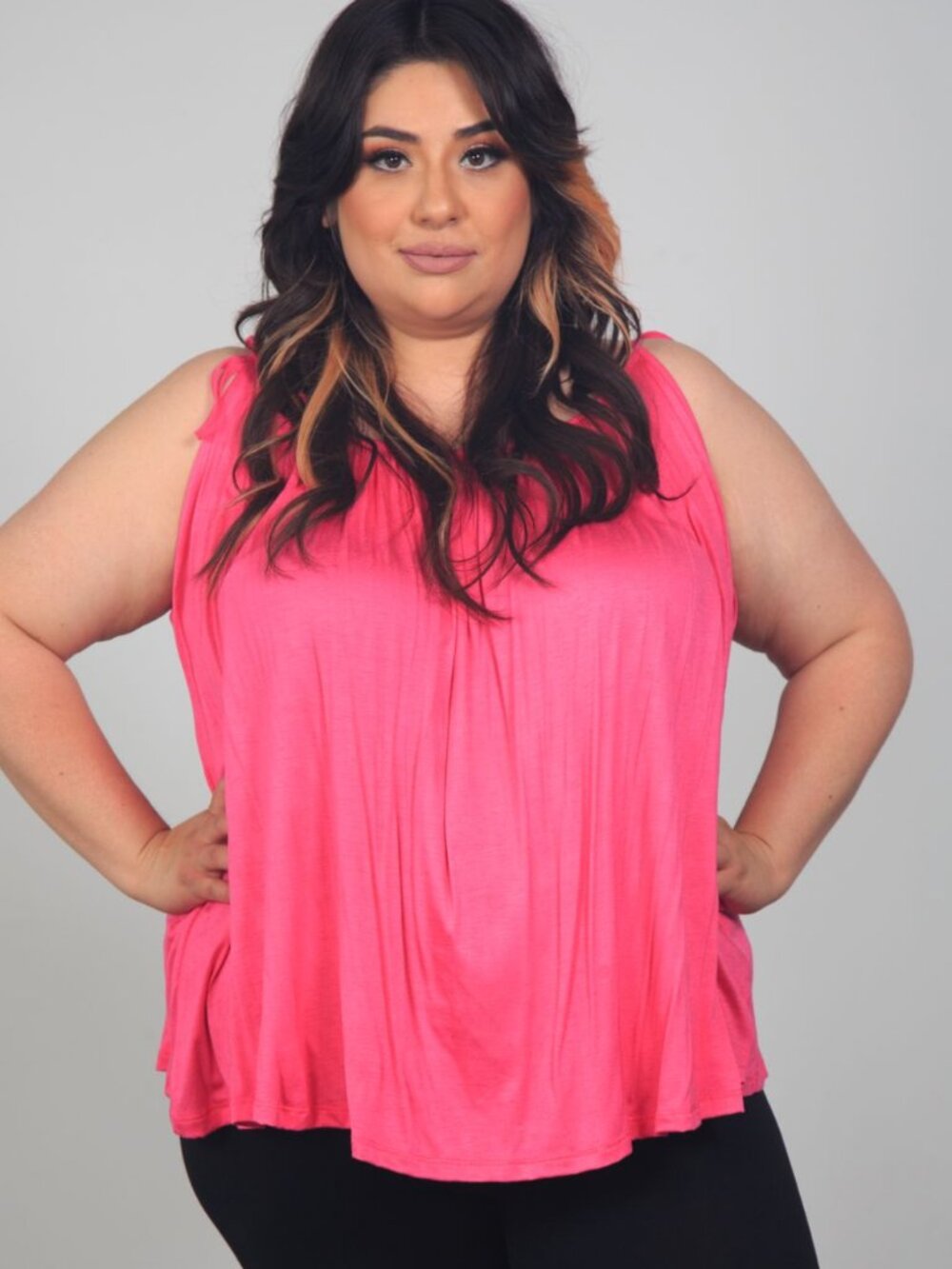 Plus size Tunic Length Camisole Top 2X